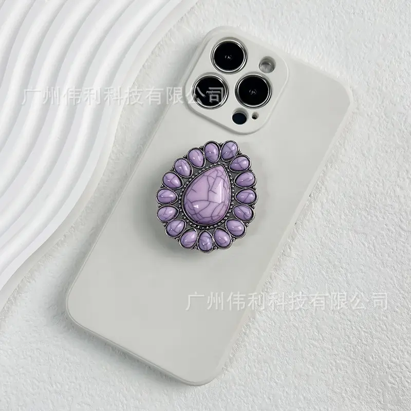 Luxury Crystal Flower Mobile Phone Stand - Image 5