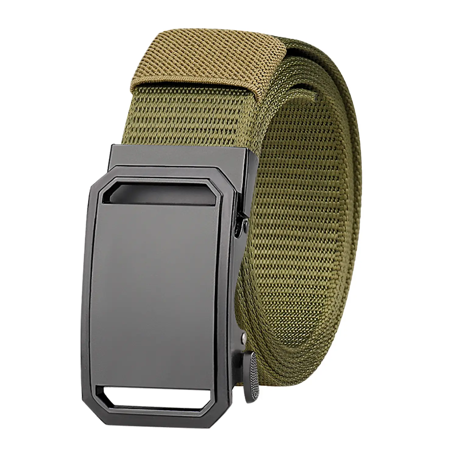 Men's Black Tactical Belt with Smooth Buckle - Image 2