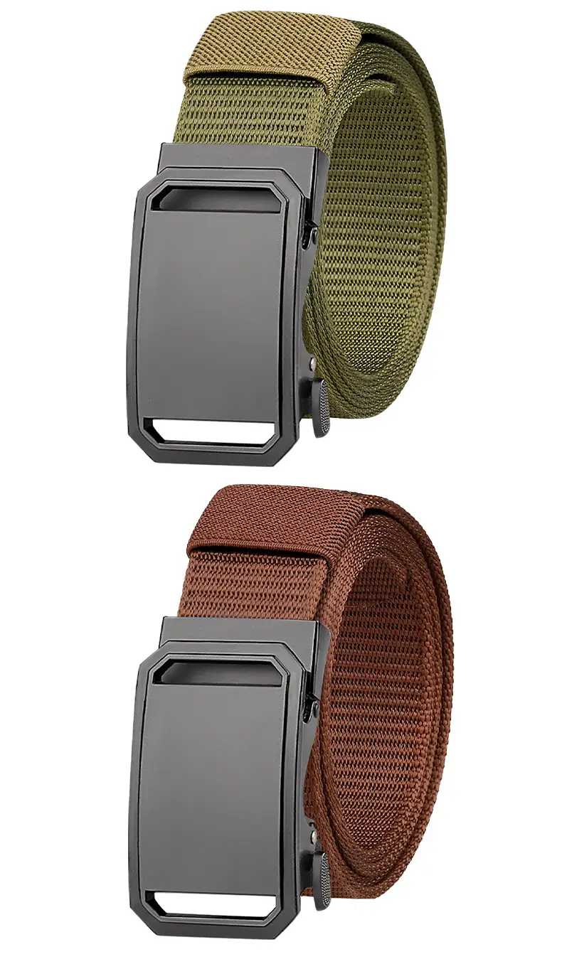 Men's Black Tactical Belt with Smooth Buckle β feature 9