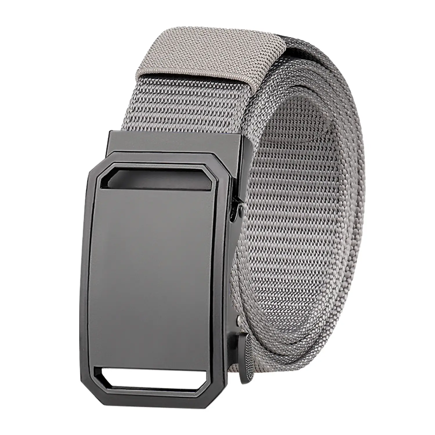 Men's Black Tactical Belt with Smooth Buckle - Image 4