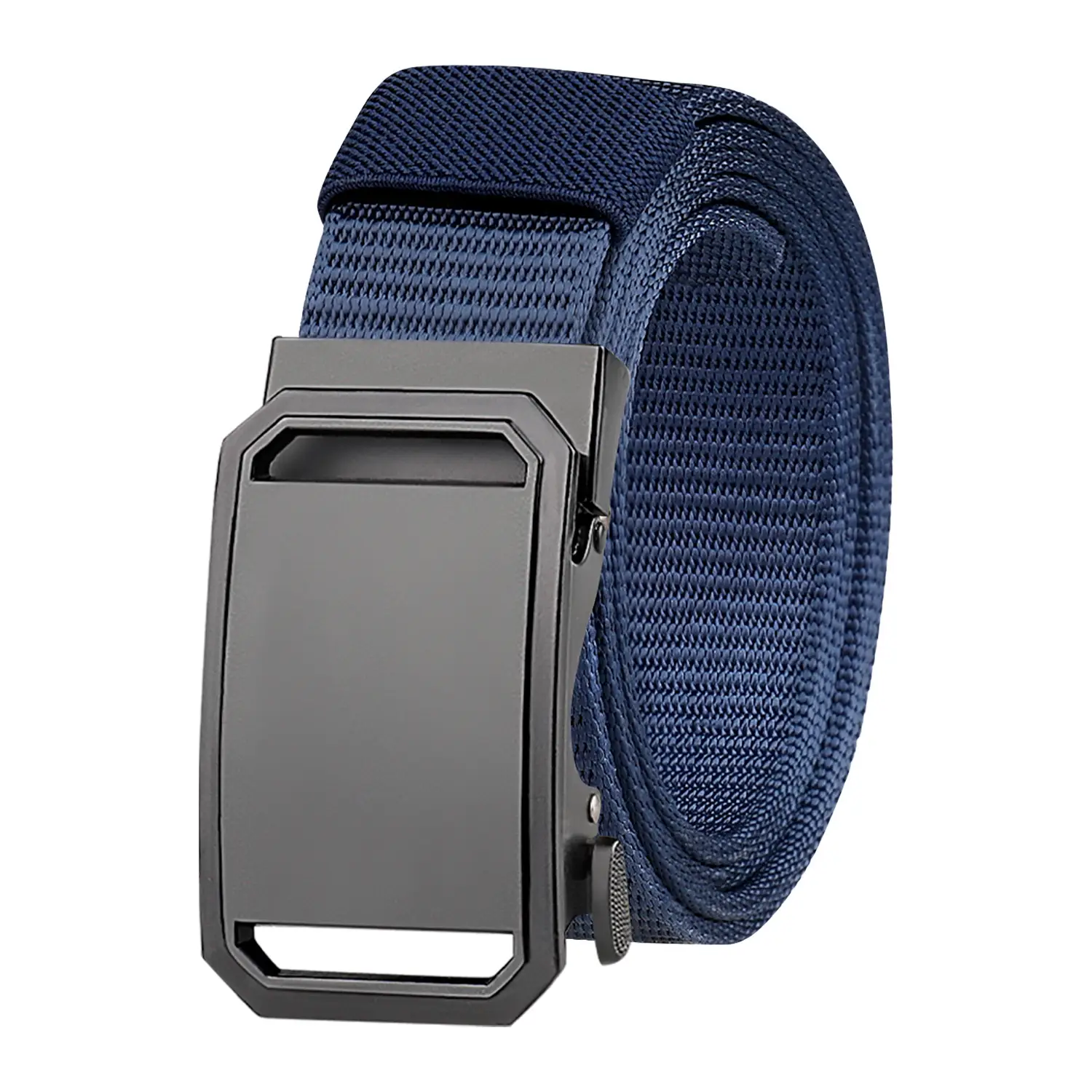 Men's Black Tactical Belt with Smooth Buckle - Image 5
