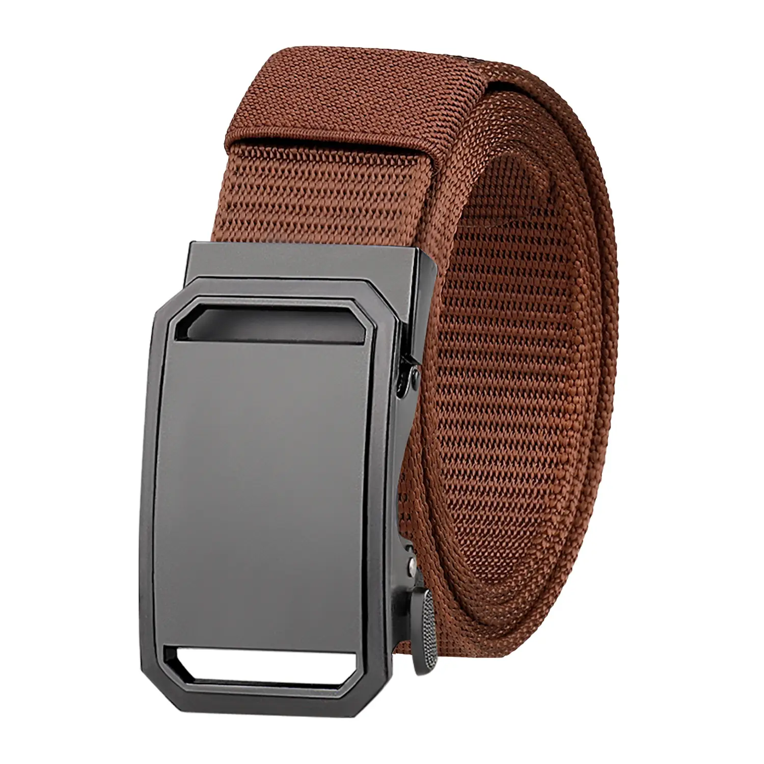 Men's Black Tactical Belt with Smooth Buckle - Image 6