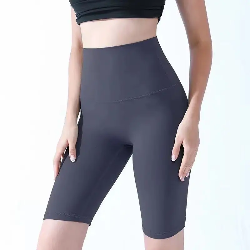 Black High Waist Yoga Pants Women Summer Thin Riding Pants