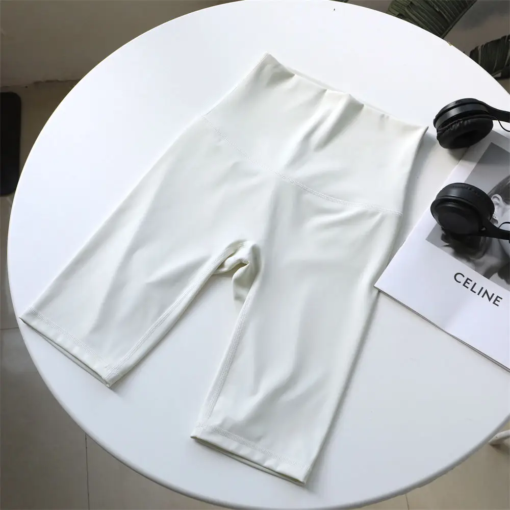 Black High Waist Yoga Pants Women Summer Thin Riding Pants