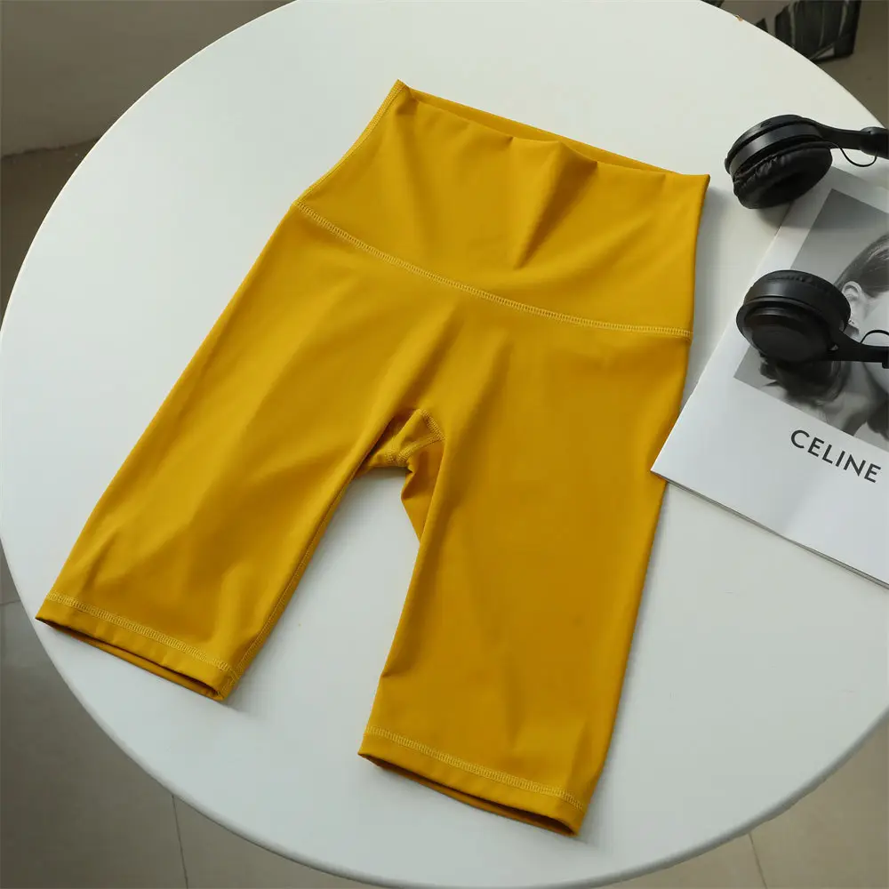 Black High Waist Yoga Pants Women Summer Thin Riding Pants