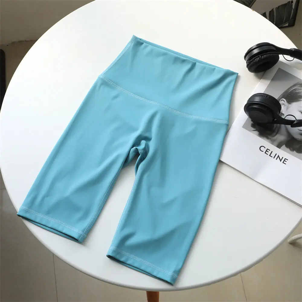 Black High Waist Yoga Pants Women Summer Thin Riding Pants