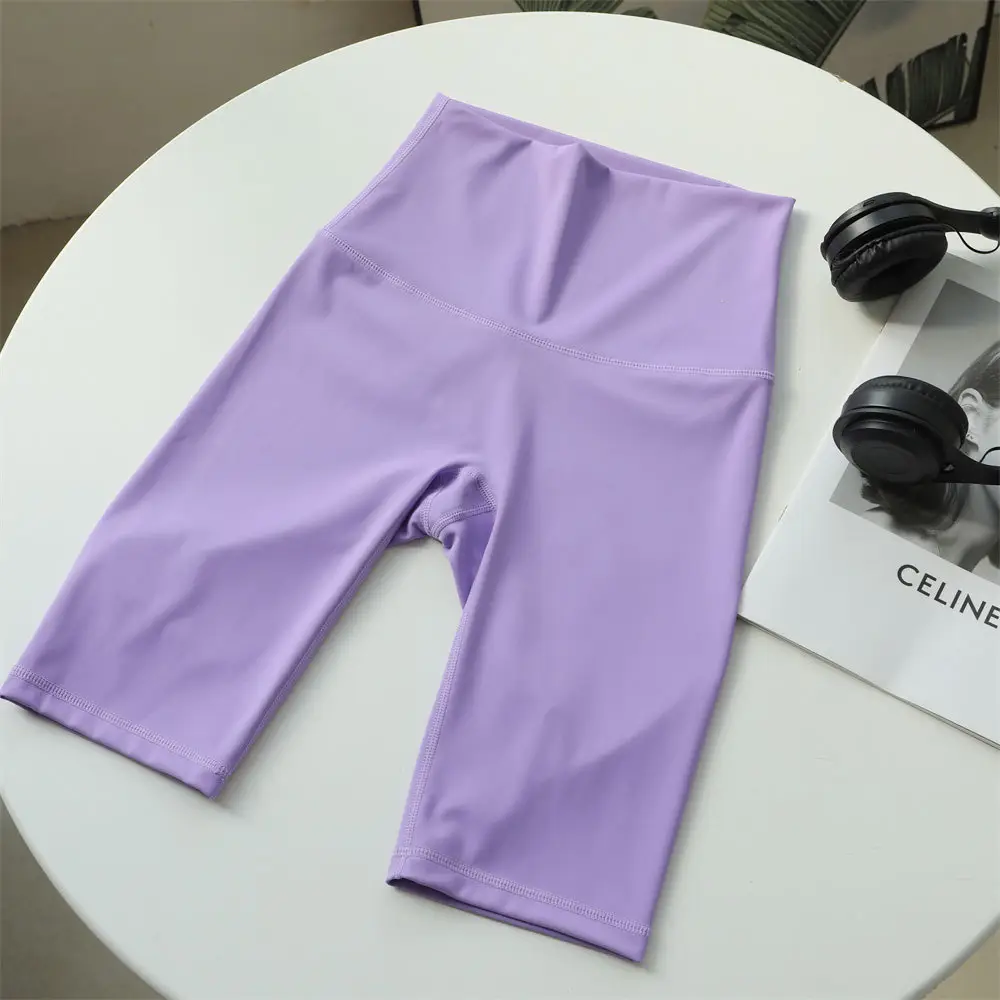 Black High Waist Yoga Pants Women Summer Thin Riding Pants