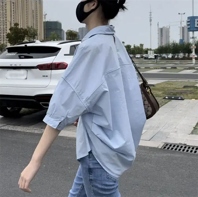 White Short Sleeve Women's Summer Shirt 2023 — feature 11