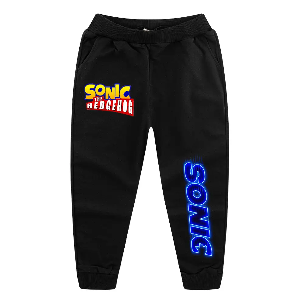 Sonic The Hedgehog Kids Black Shorts 100-170CM