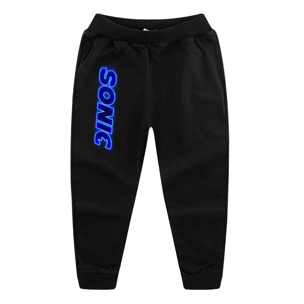 Sonic The Hedgehog Kids Black Shorts 100-170CM