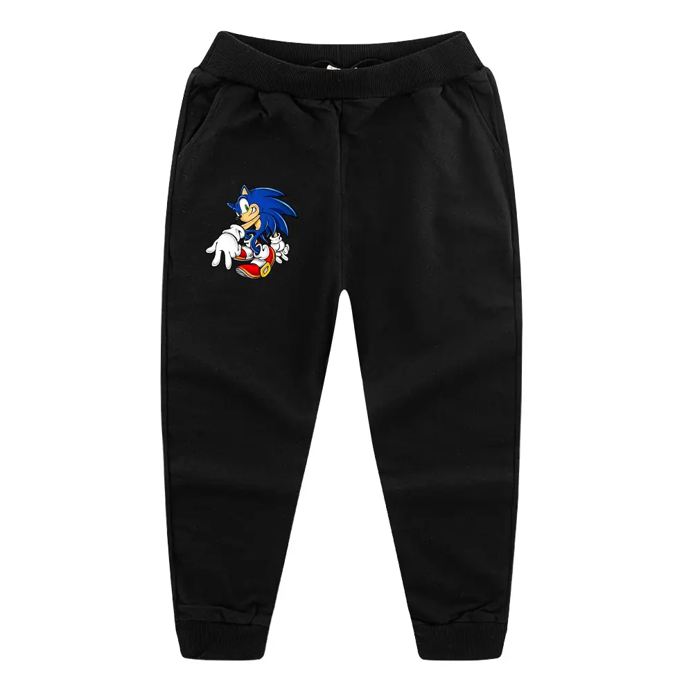 Sonic The Hedgehog Kids Black Shorts 100-170CM