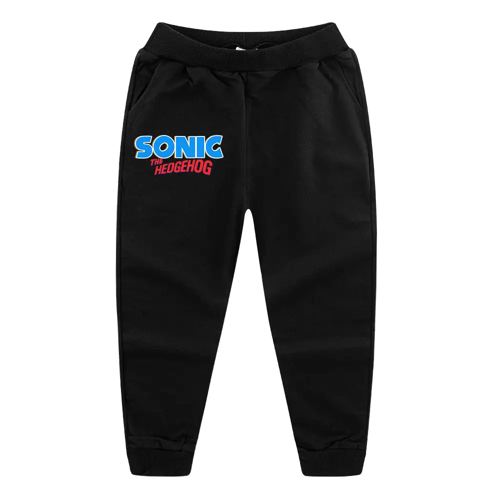 Sonic The Hedgehog Kids Black Shorts 100-170CM