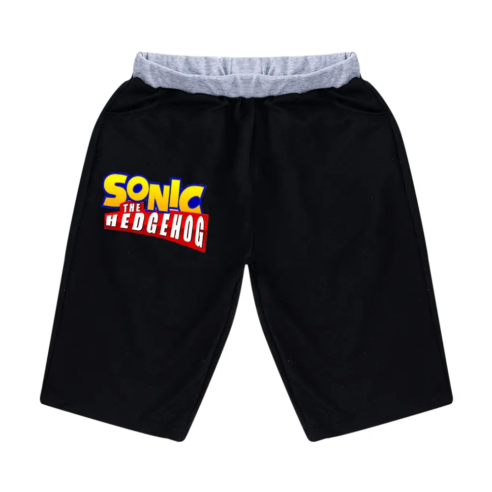 Sonic The Hedgehog Kids Black Shorts 100-170CM