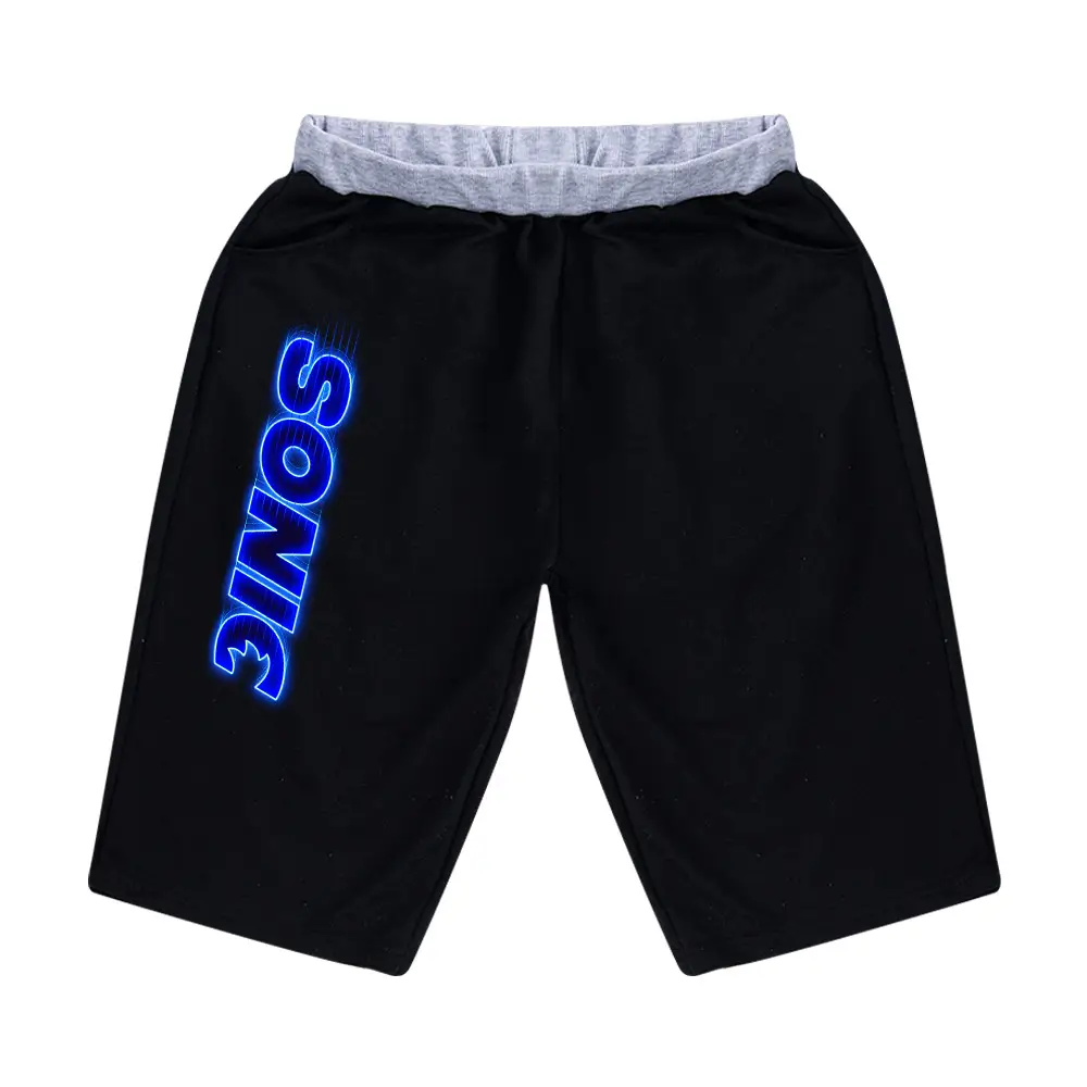 Sonic The Hedgehog Kids Black Shorts 100-170CM