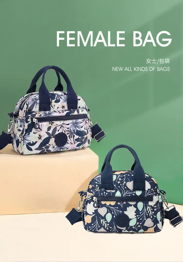 Women's Printed Nylon Shoulder Crossbody Bag with Mobile Phone Coin — feature 3