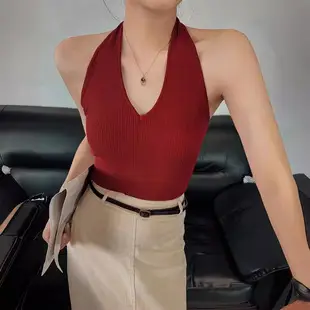 Black Knitted Polo Collar Vest for Women 2024 — feature 4