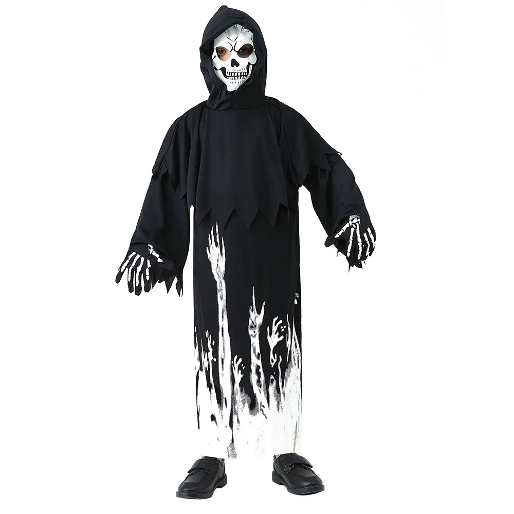 Halloween Ghost Skeleton Costume for Kids - Image 3