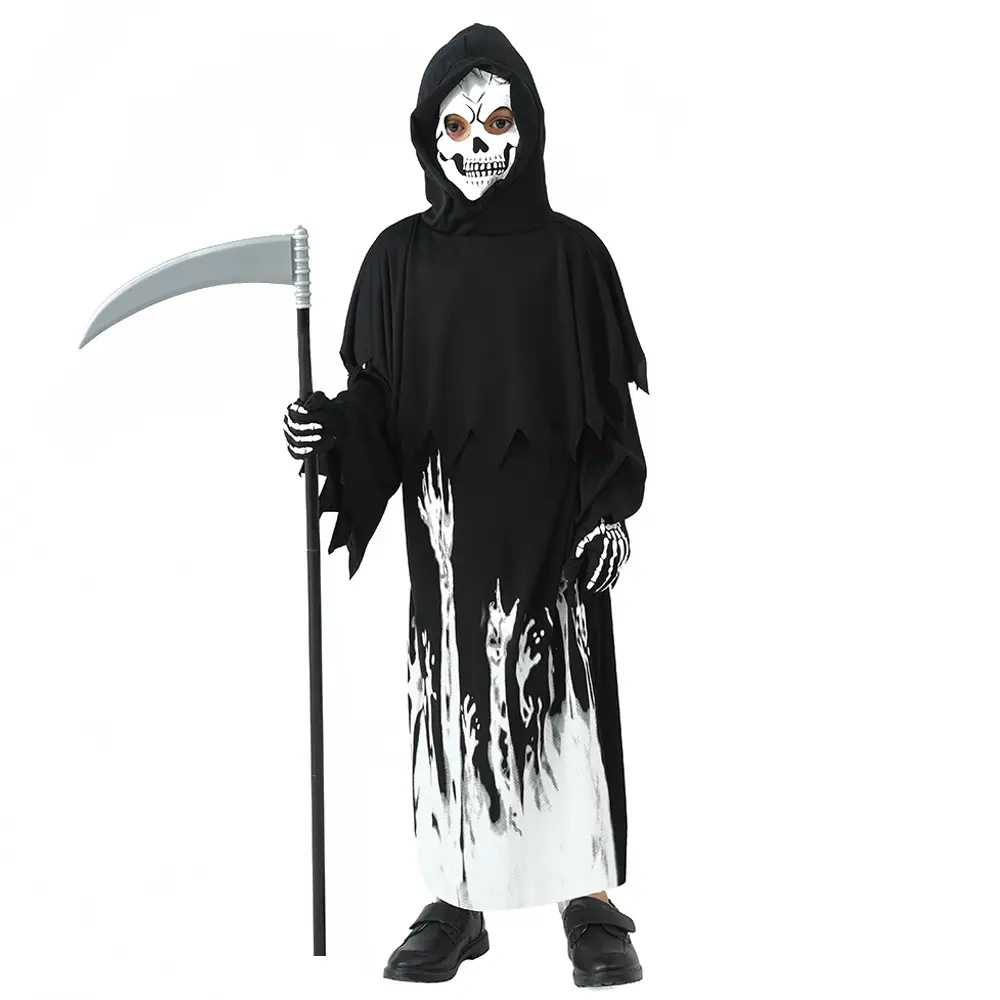 Halloween Ghost Skeleton Costume for Kids - Image 4