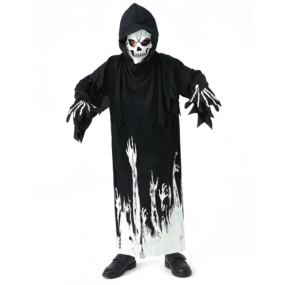 Halloween Ghost Skeleton Costume for Kids - Image 5