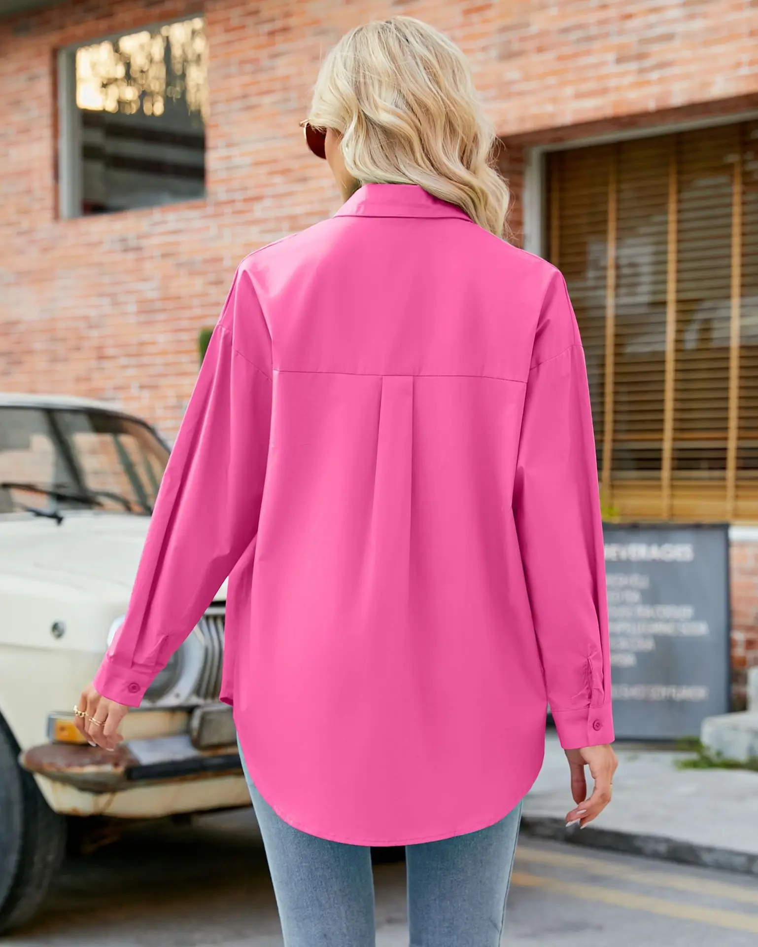 Women's White Long Sleeve Cardigan Shirt 2025 Spring Summer — feature 4