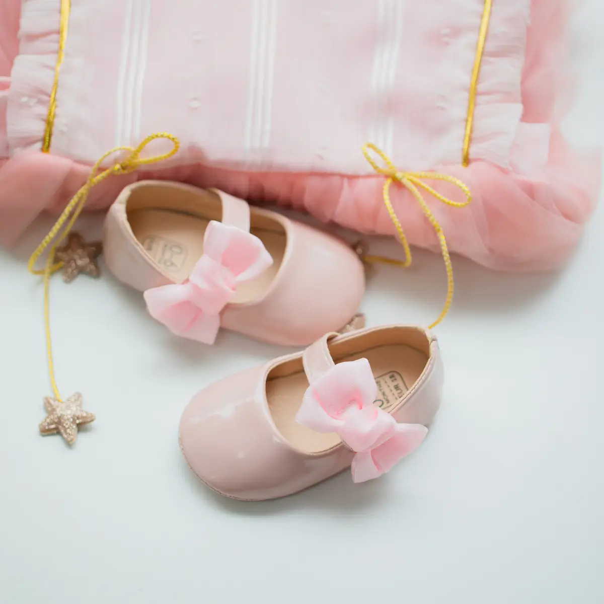 British Leather Baby Shoes Black Bow All Match — feature 13