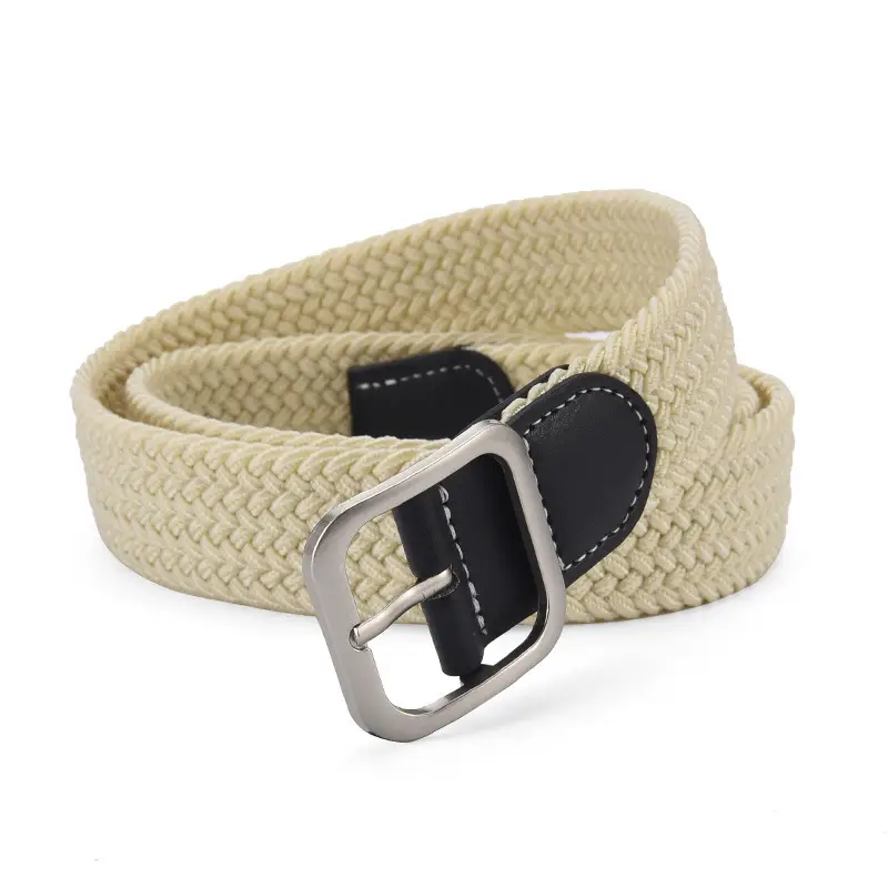 Unisex Navy Woven Belt with Pin Buckle