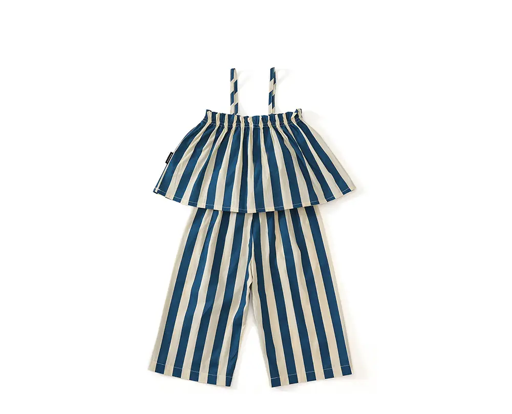 MDD Children Striped Lace Sling Top Pants Set 2025 — feature 12