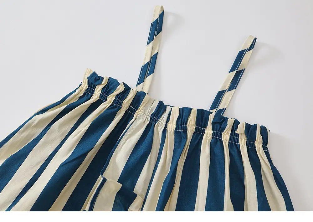 MDD Children Striped Lace Sling Top Pants Set 2025 — feature 15