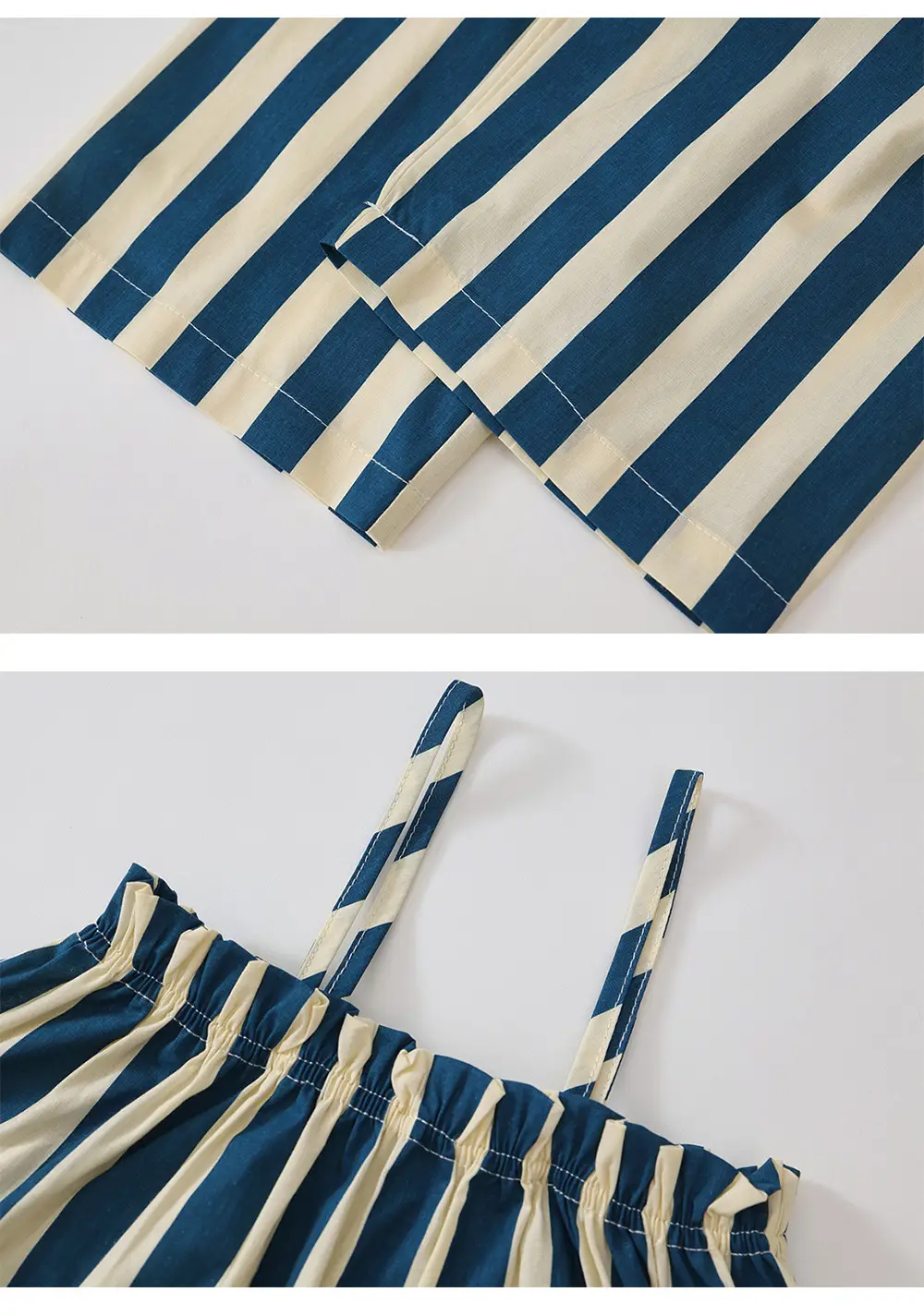 MDD Children Striped Lace Sling Top Pants Set 2025 — feature 21