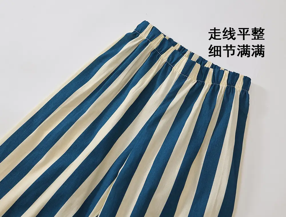 MDD Children Striped Lace Sling Top Pants Set 2025 — feature 9