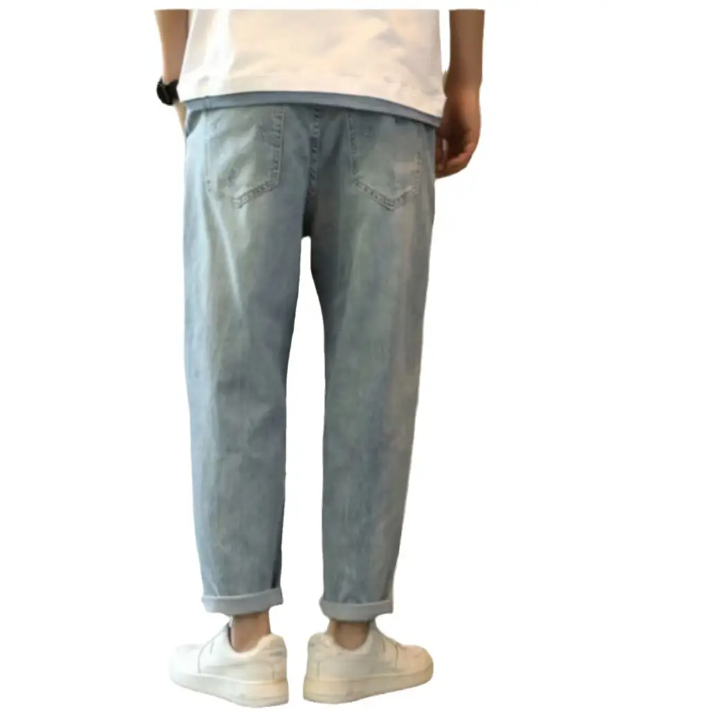 Men's Thin Cropped Ripped Jeans Summer Pants - Image 6