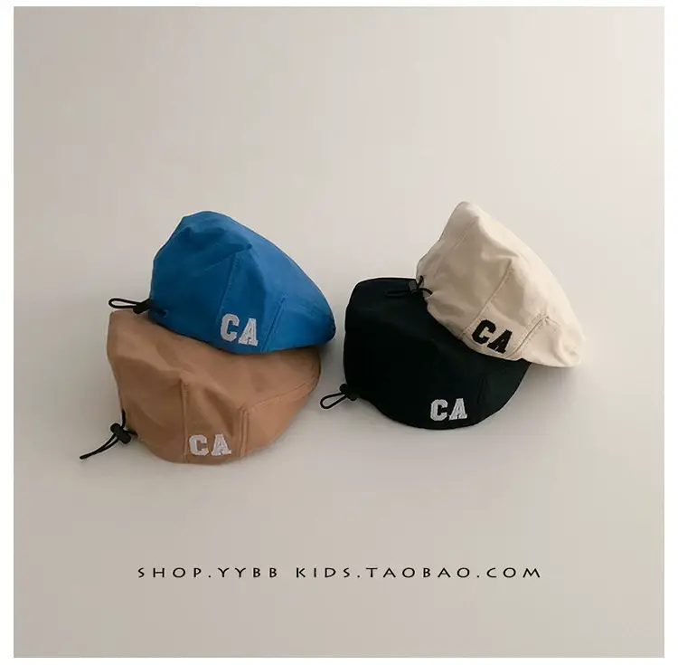Baby's Blue Korean-style Beret Cap Adjustable Forward — feature 3