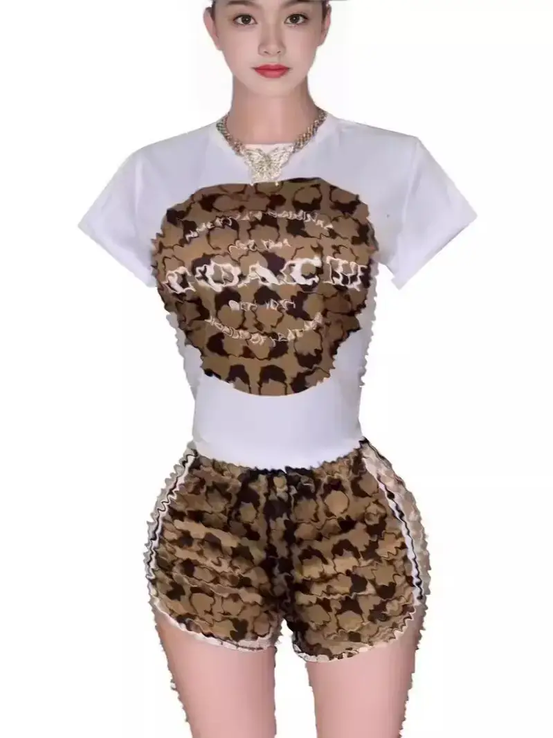 Pink Printed Cotton Shorts Set for Women