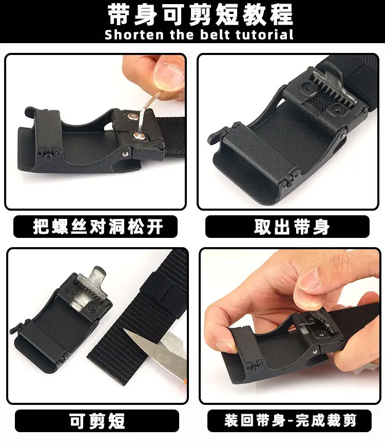Men's Tactical Shooting Belt Gray Automatic Buckle β feature 16
