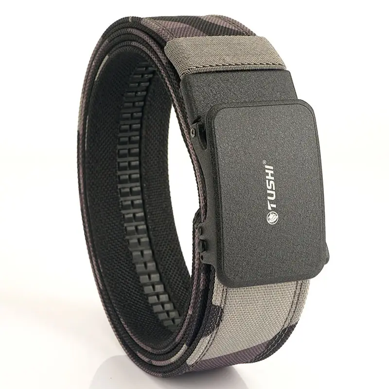 Men's Tactical Shooting Belt Gray Automatic Buckle - Image 6