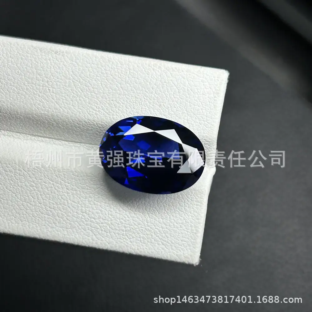 Blue Corundum Denier Oval Stone Set Royal Sapphire - Image 4