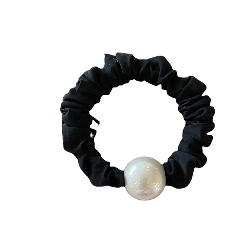 Black Big Pearl Hair Band for Women - Image 5