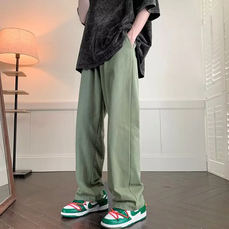 Men's Thin White Sports Pants with Orange Sneakers - Image 6