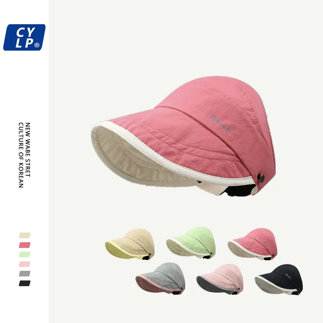 Japanese Style Double-sided Sun Hat Women Pink Black — feature 22