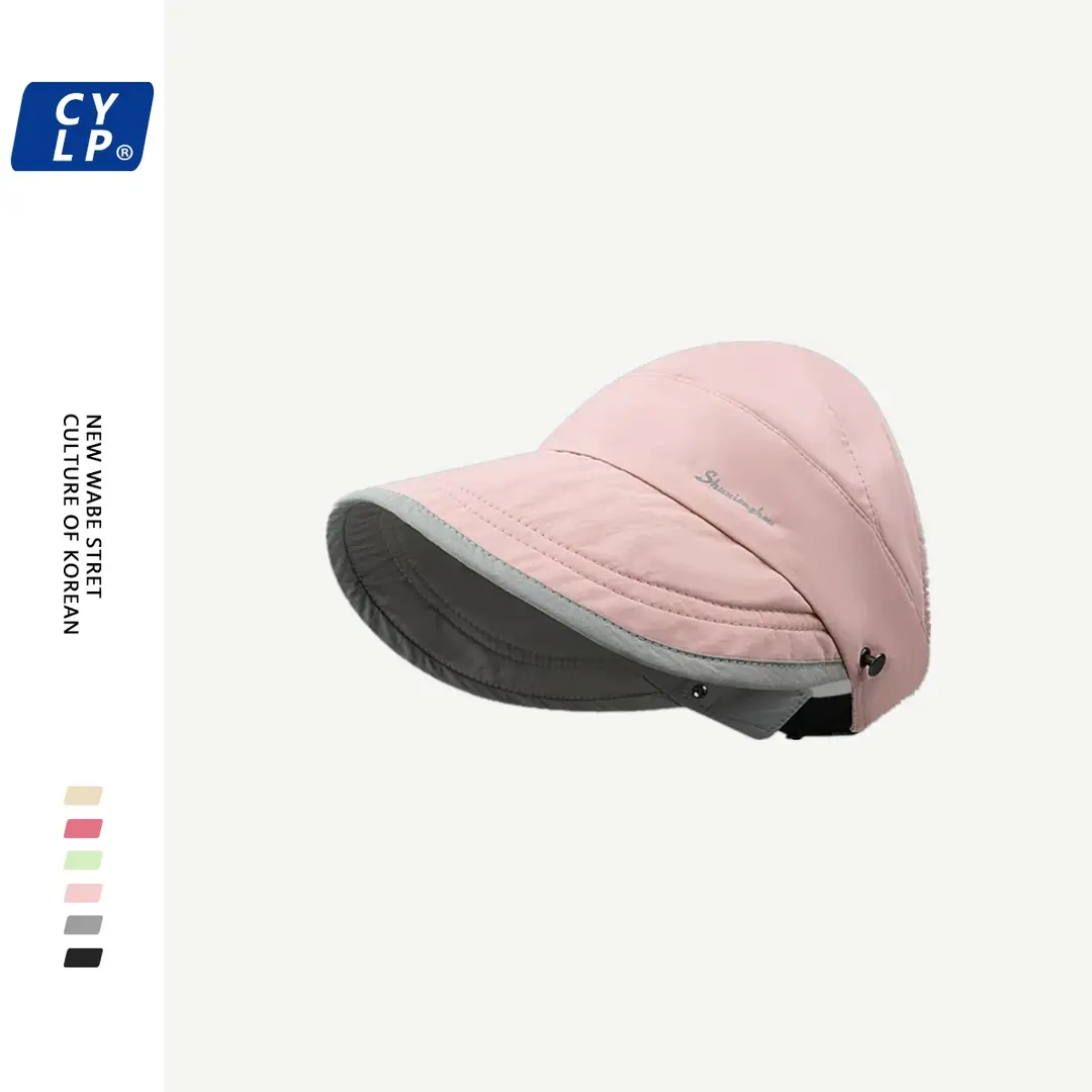 Japanese Style Double-sided Sun Hat Women Pink Black — feature 26