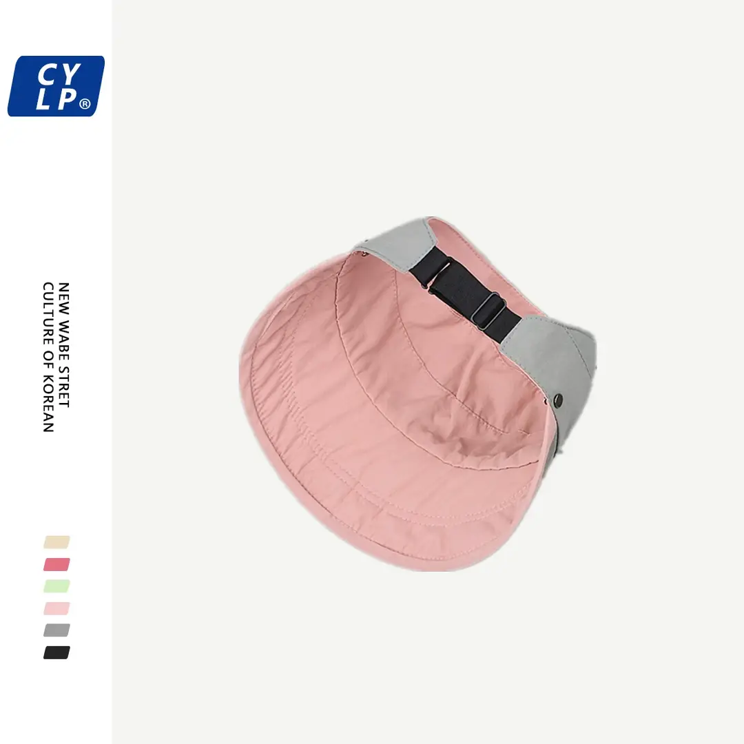 Japanese Style Double-sided Sun Hat Women Pink Black — feature 30