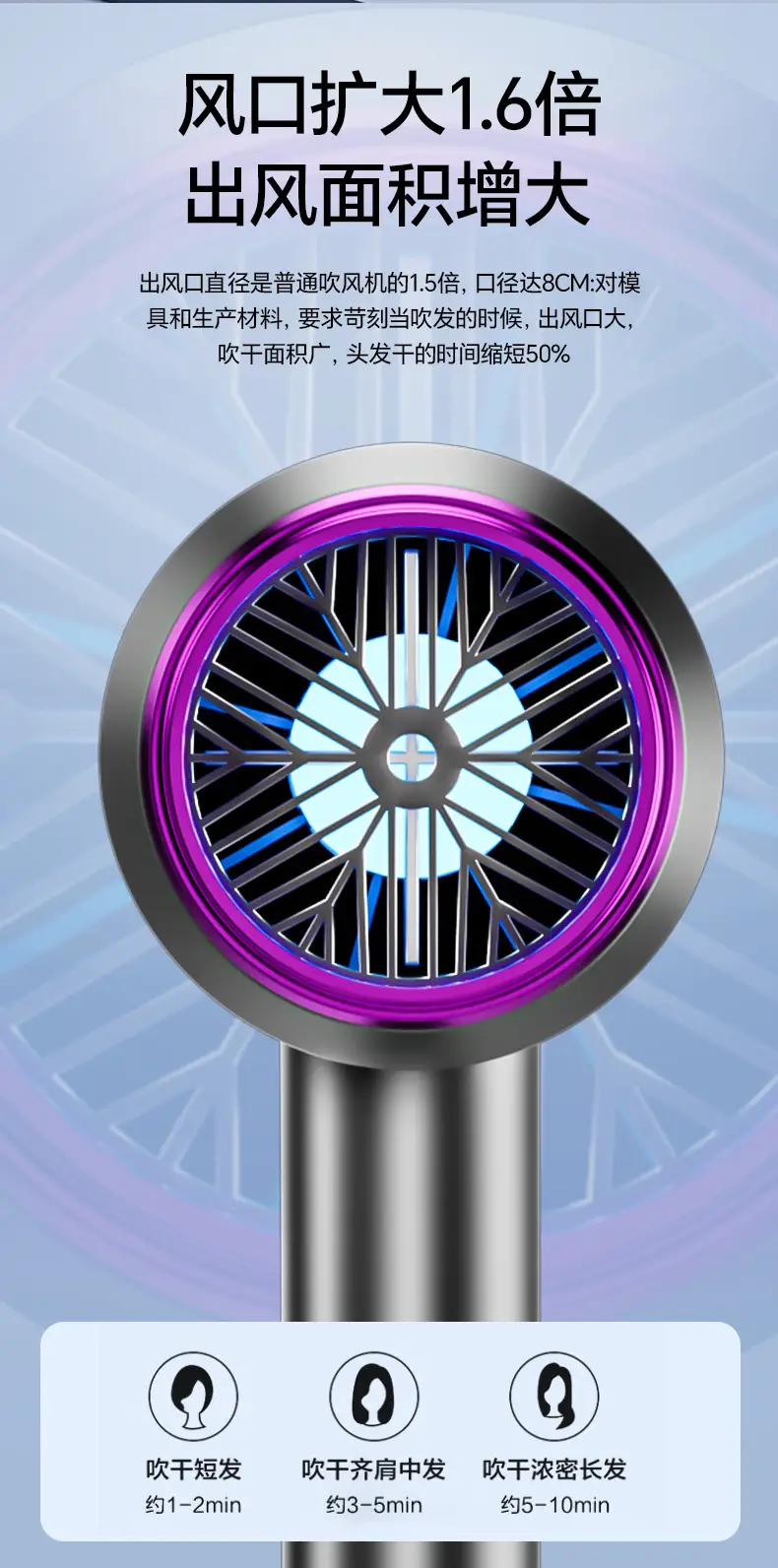 Pink Hair Dryer with Negative Ion Technology — feature 17