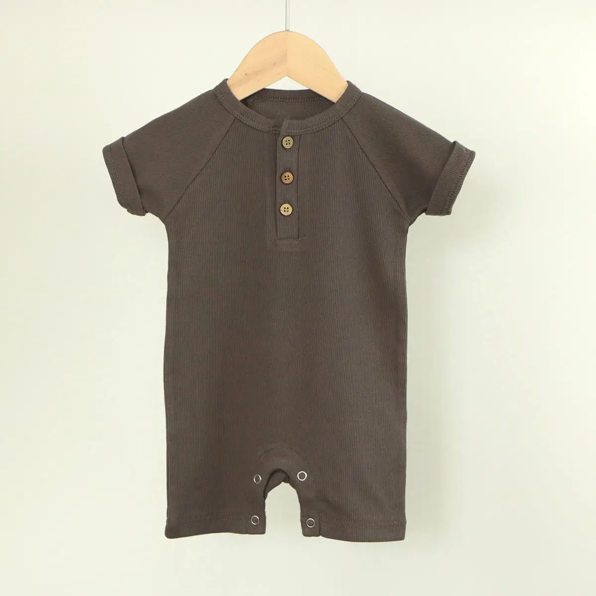 Baby's Pink Ribbed Raglan Sleeve Suit