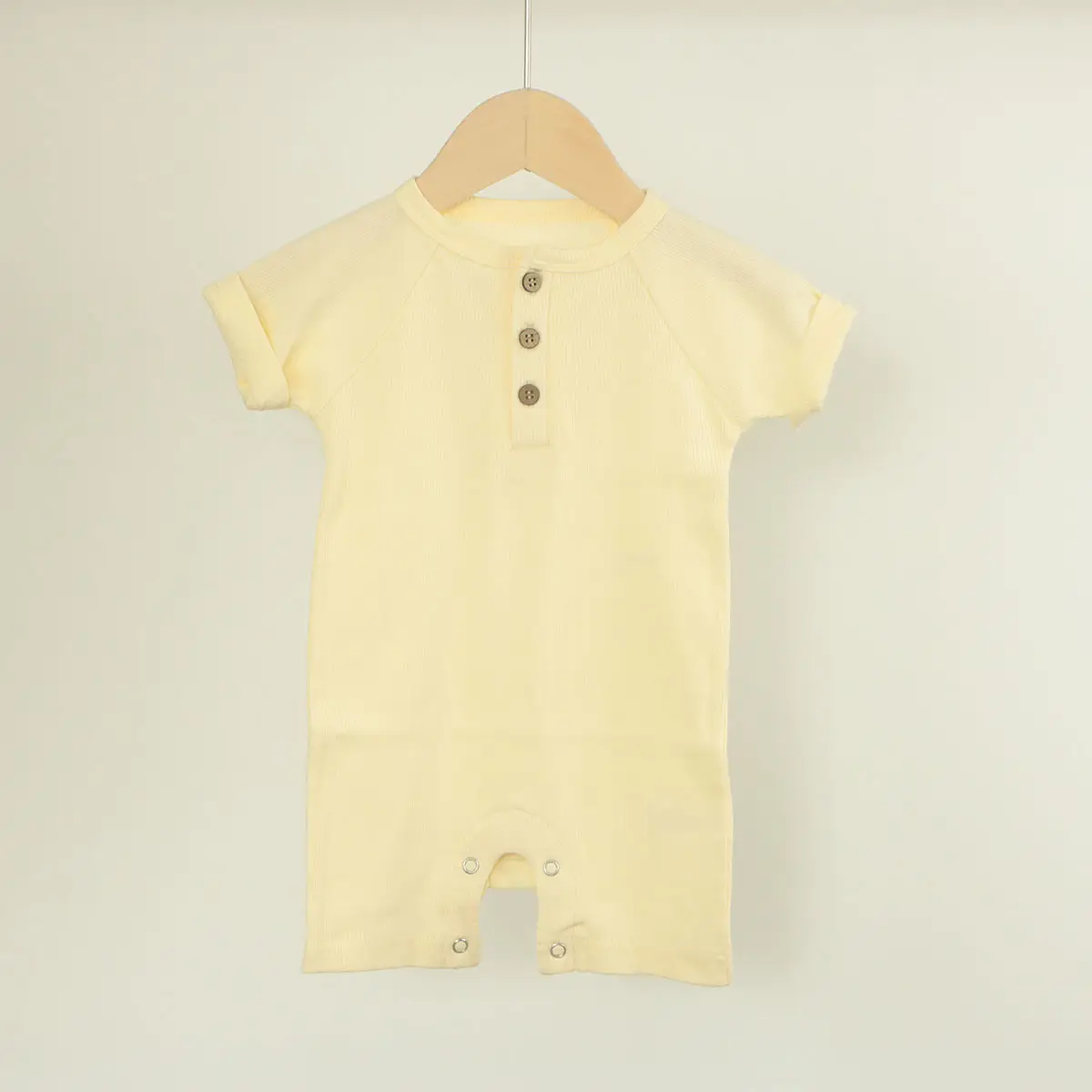 Baby's Pink Ribbed Raglan Sleeve Suit