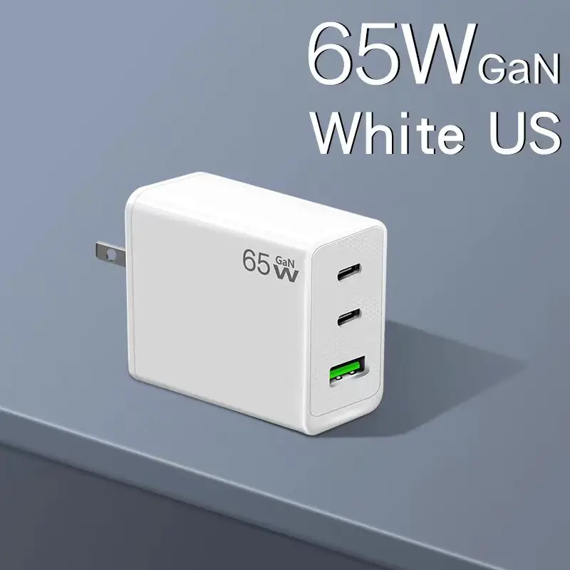 65W Gallium Nitride Charger White Multi-Port - Image 4