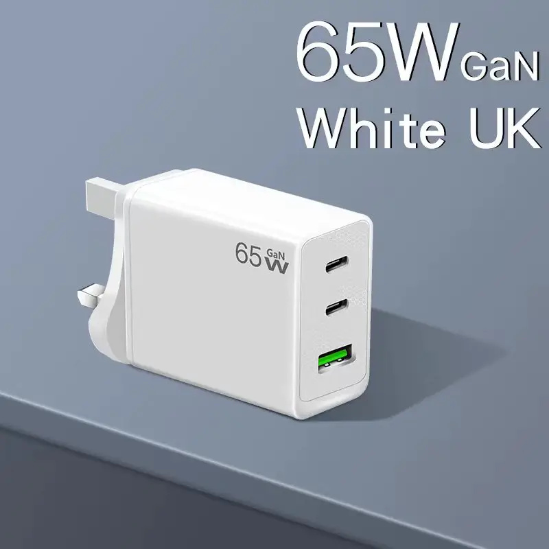 65W Gallium Nitride Charger White Multi-Port - Image 6