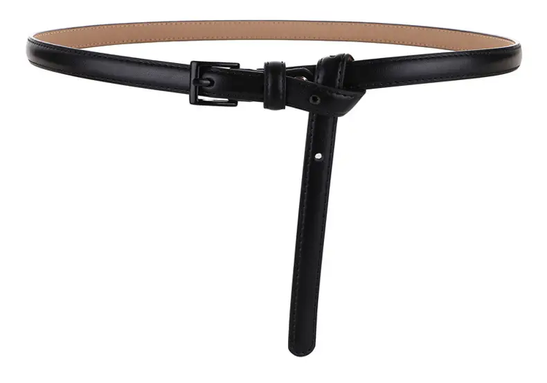 Women Genuine Leather Belt Coffee Color Thin Decorative Dress Belt β feature 7