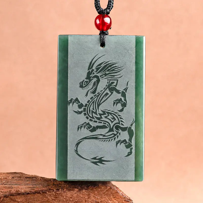 Genuine Jade Dragon Pendant for Men Women - Image 2