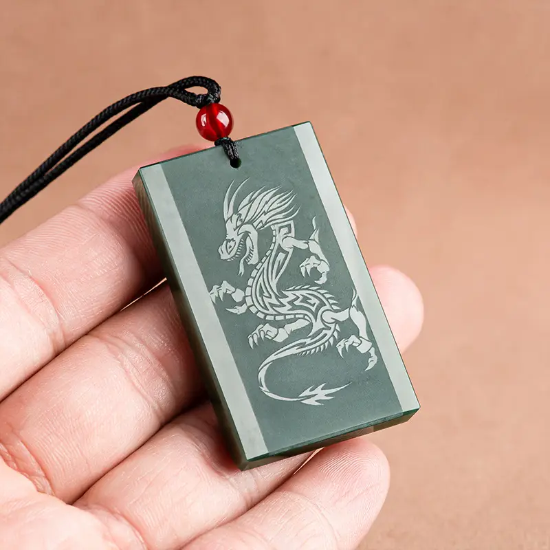 Genuine Jade Dragon Pendant for Men Women - Image 3