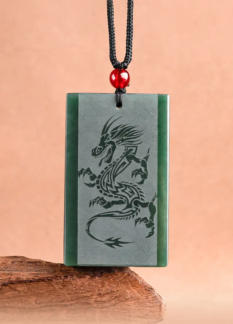 Genuine Jade Dragon Pendant for Men Women — feature 1